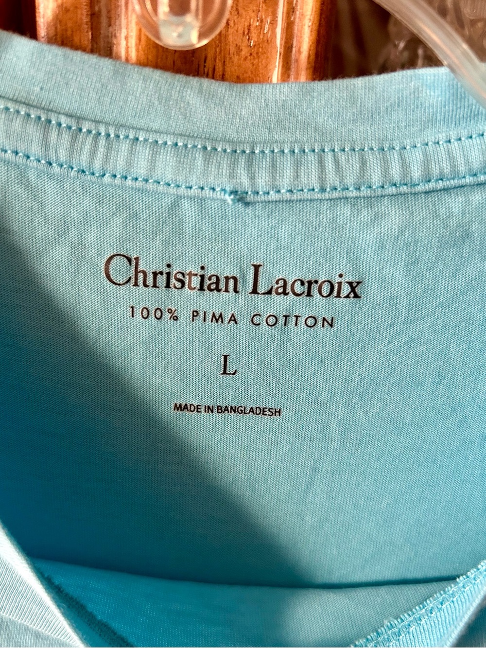 Christian Lacroix Turquoise Pima Cotton Tee